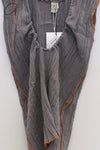 BASERANGE 25 Early Spring V-neck top BAS-TOMX-LC-SP25-HH BAYON GREY (YELLOW)